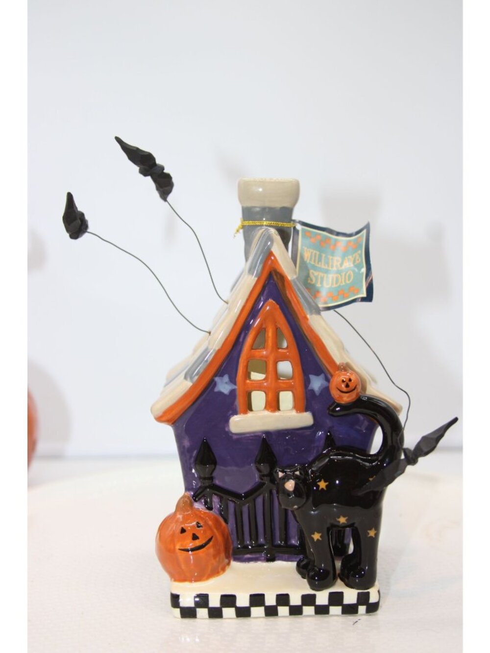 Williraye Studios Halloween House with Black Cat WW6017